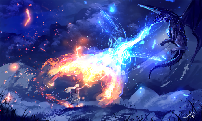 Fire dragon vs ice dragon