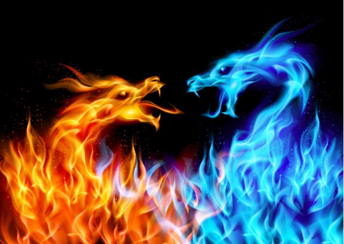 Frost and flame dragon