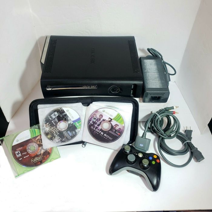 Xbox 360 with cords