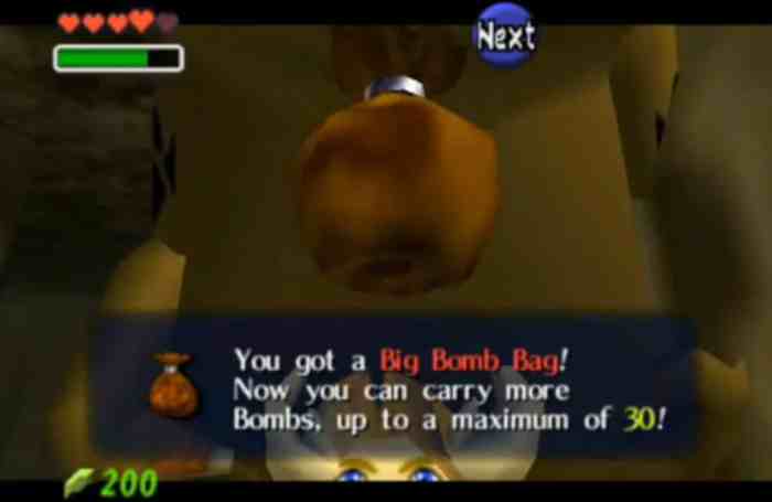 Ocarina of time bomb