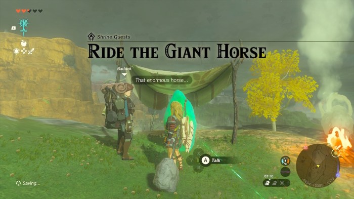 Ride giant horse totk