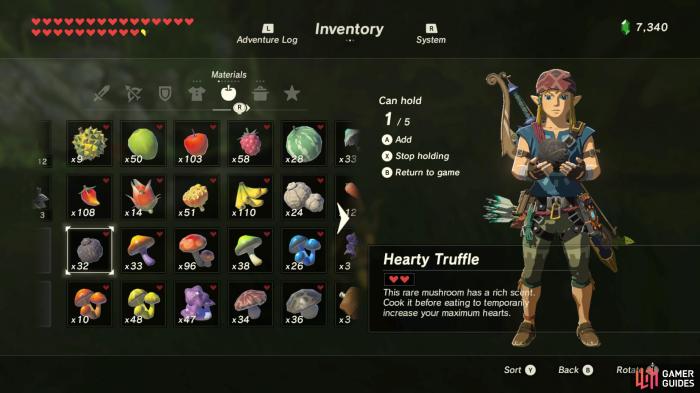 Botw big hearty truffle