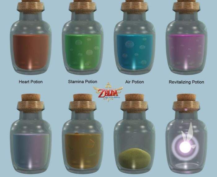 Legend of zelda potions