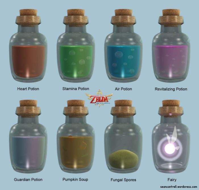 Legend of zelda potions