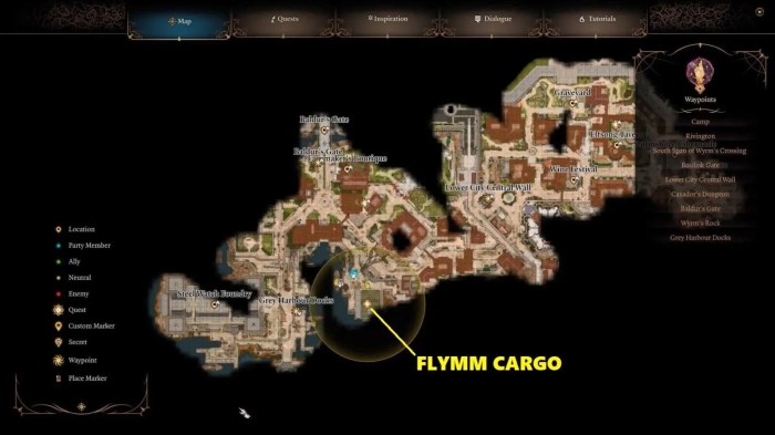 Flymm cargo location bg3