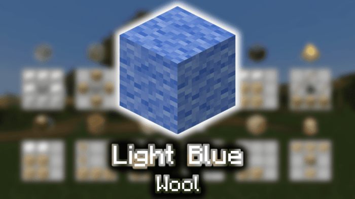 Light blue wool minecraft