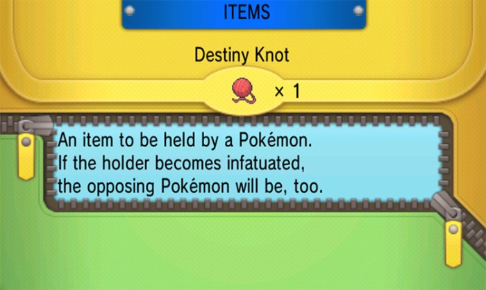 Pokemon oras destiny knot