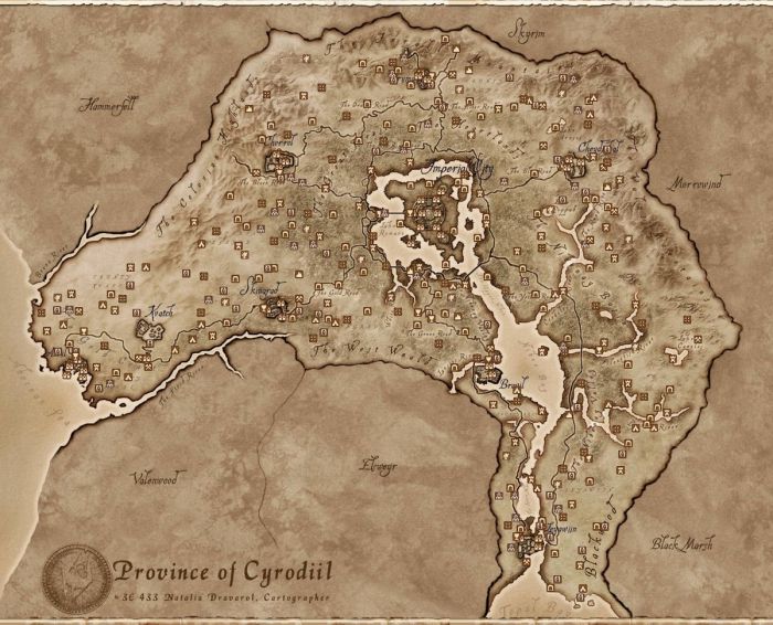 Elder scrolls oblivion map