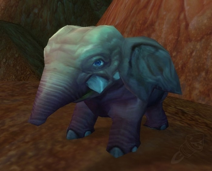 Pint sized pink pachyderm