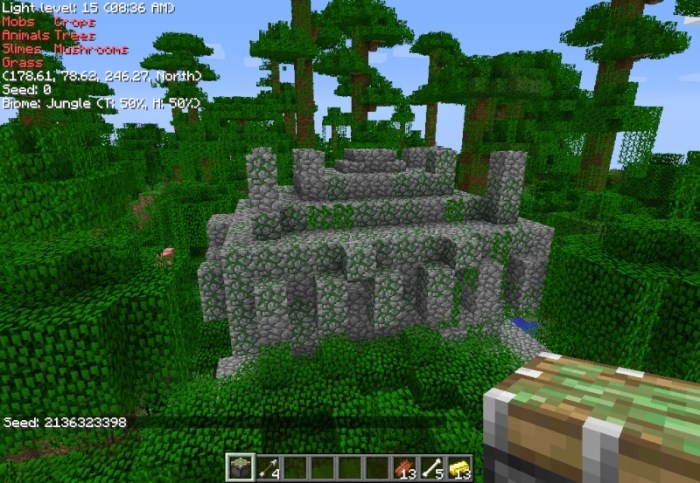 Jungle minecraft seed temple