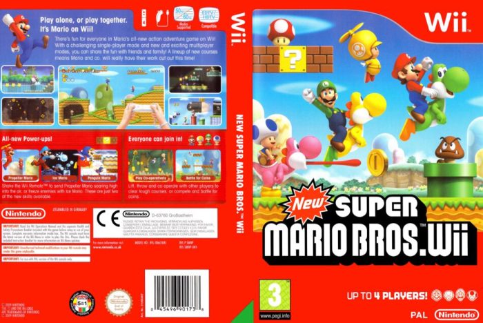 New super mario wii cover