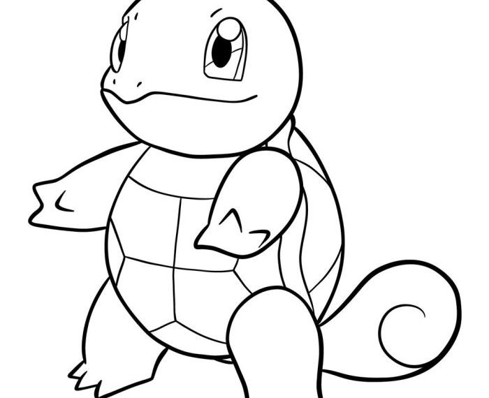 Squirtle lineart pokemon