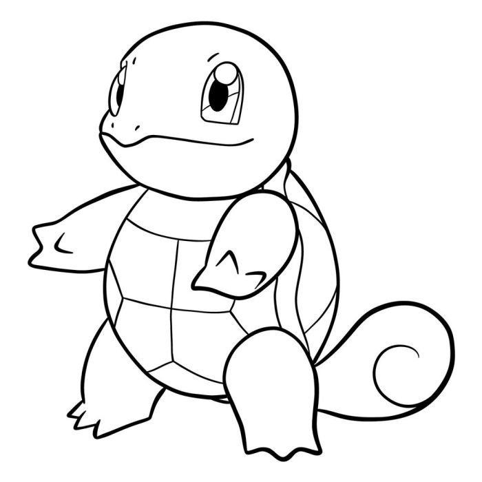 Squirtle lineart pokemon