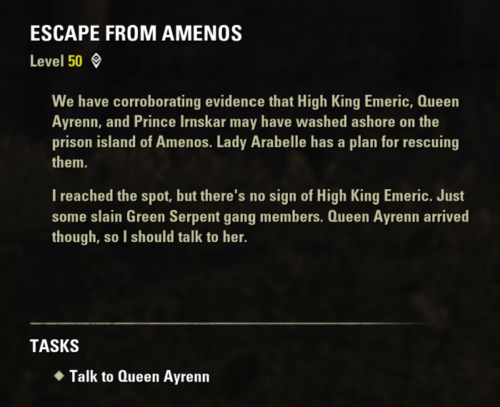 Escape from amenos bugged