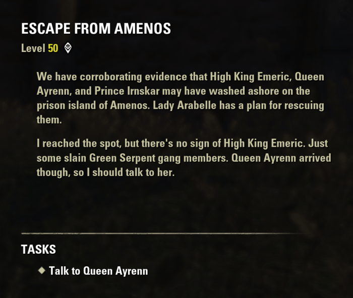 Escape from amenos bugged