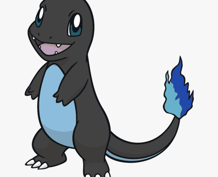 Charmander black and white