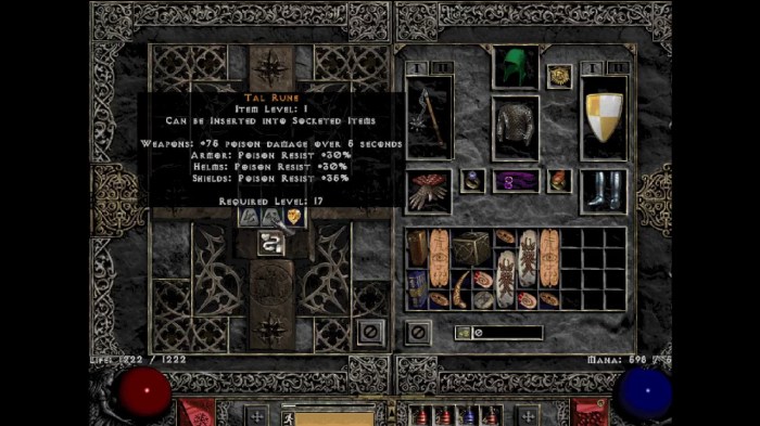 Carapace steel ethereal diablo armor unique body d2 items name item