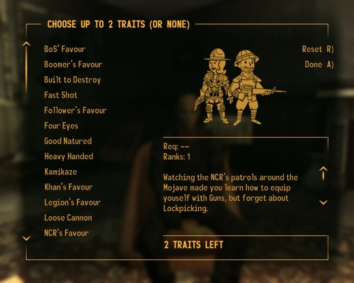 Fallout new vegas traits