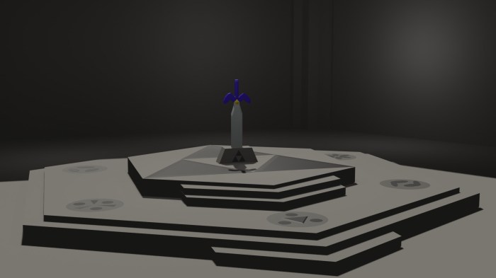 Master sword in pedestal