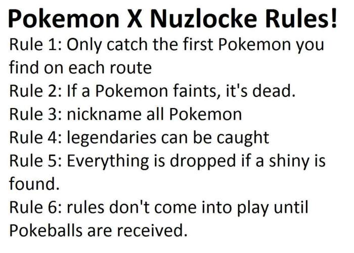 Rules of pokemon nuzlocke