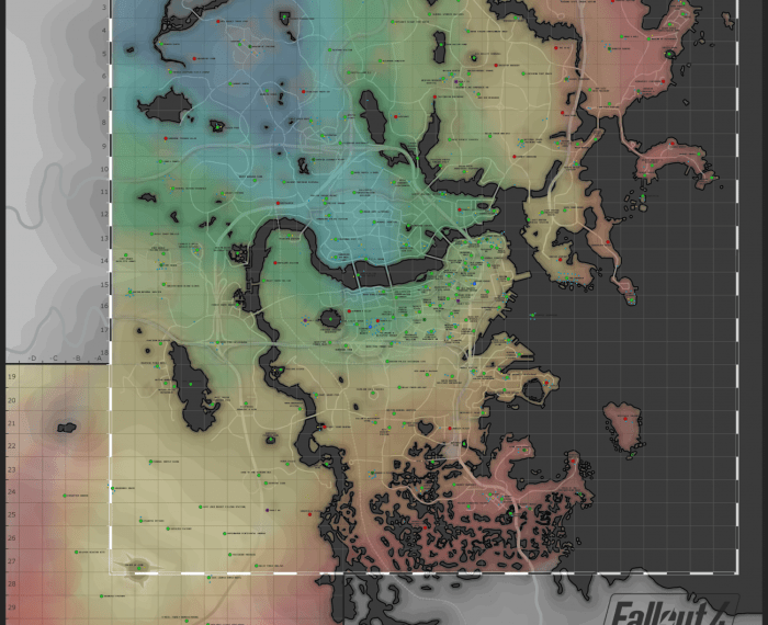 Fallout maps map commonwealth fo4 wikia
