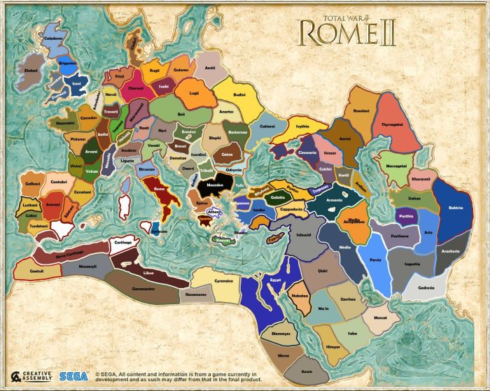 Rome total war map cities