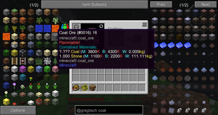 Enough minecraft items