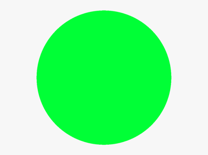 Green screen red circle