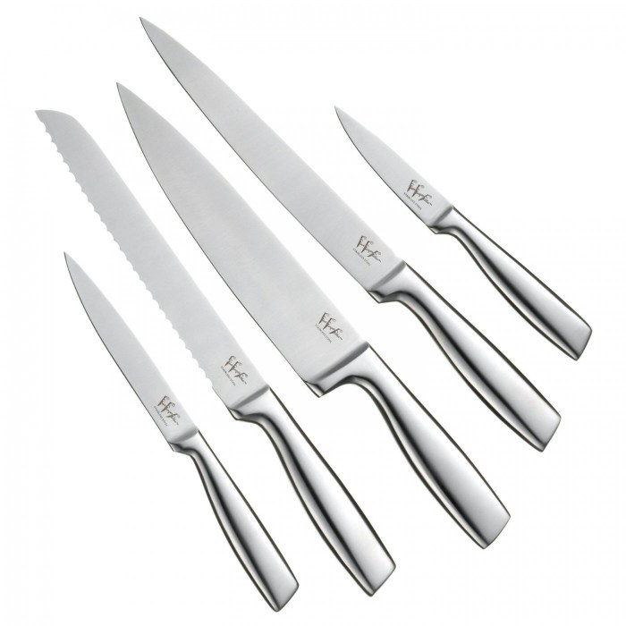 Knife steak set finger five fillet