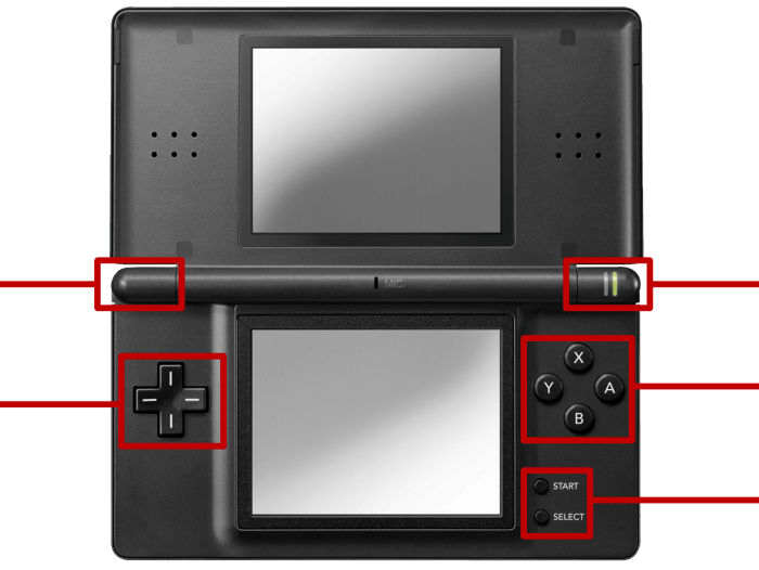 Nintendo ds button layout