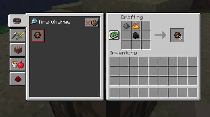 Fire charge make minecraft craft three table step items use after so