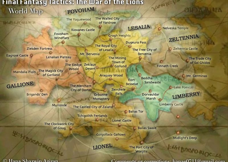 Final fantasy tactics map