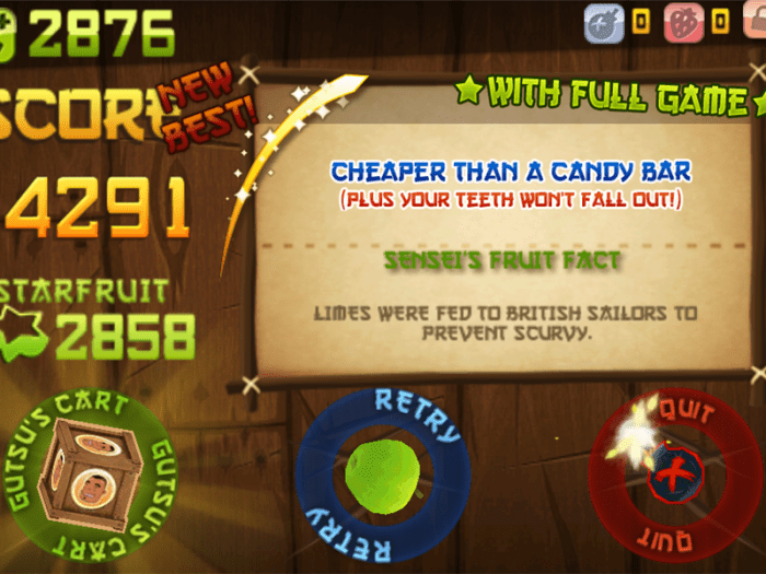 Fruit ninja highest score