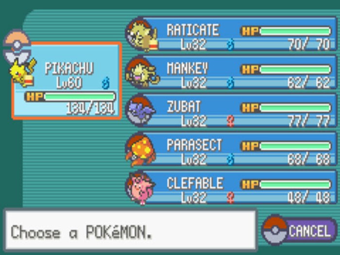 Good team for fire red
