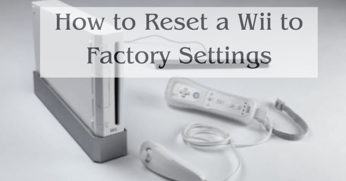 How to reset a wii system