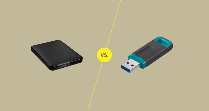 Flash drive vs hard drive