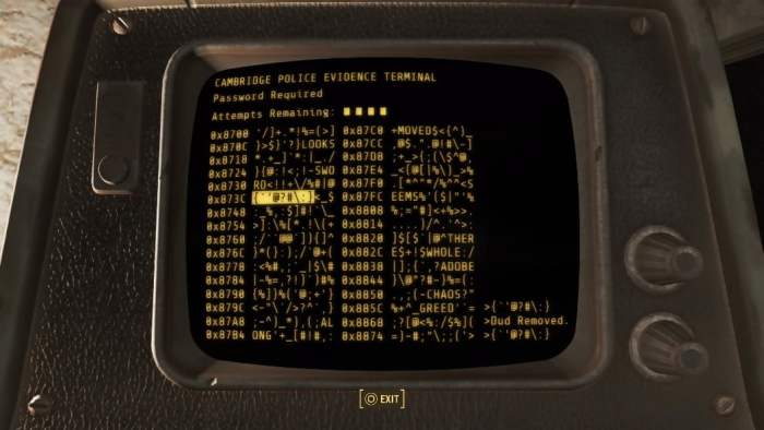 Fallout terminal hacking terminals hack gamescrack