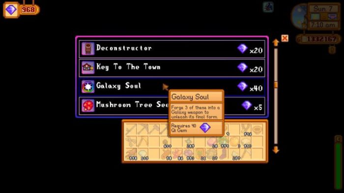 Galaxy soul stardew valley