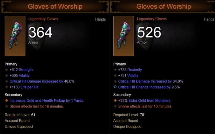 Gloves of worship diablo 3