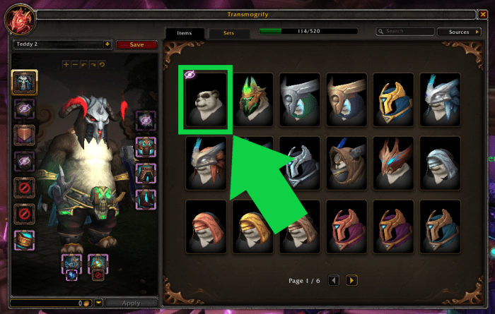 How to hide helmet in wow