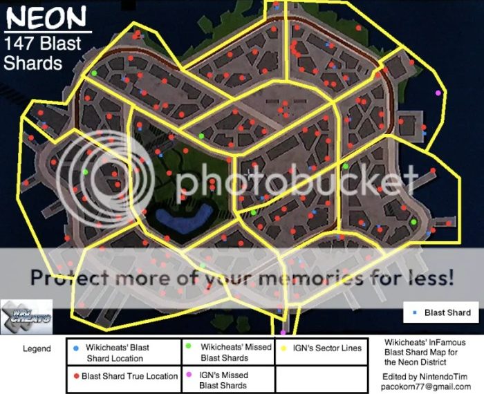 Infamous blast shard map