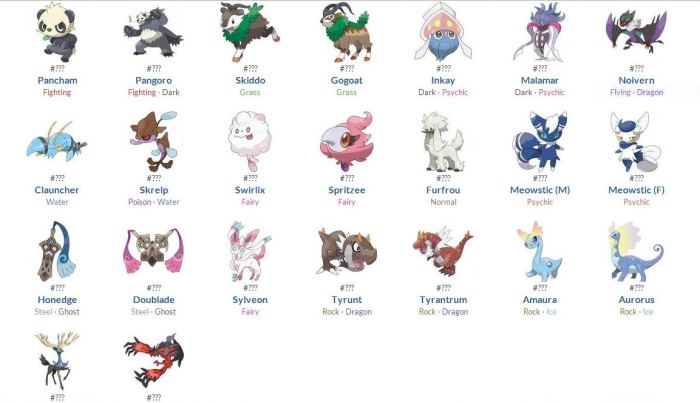 Pokemon that start with x