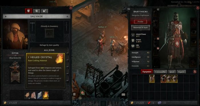 Salvage unique diablo 4