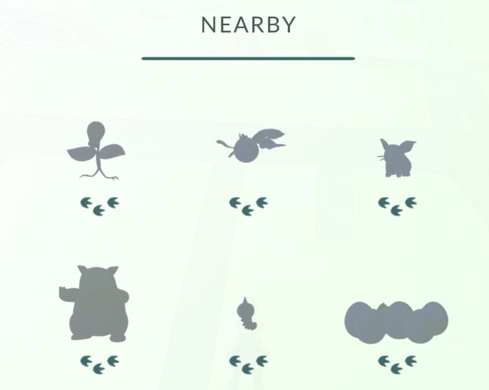 Pokemon go nearby pokemon