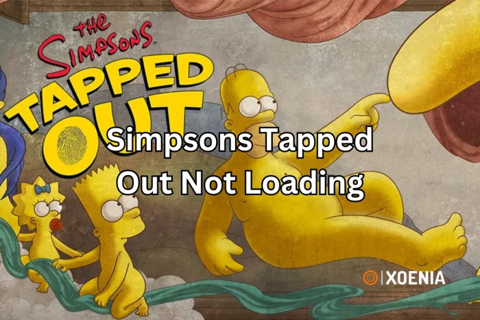 Tapped out not loading