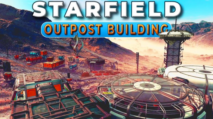 Starfield land at outpost