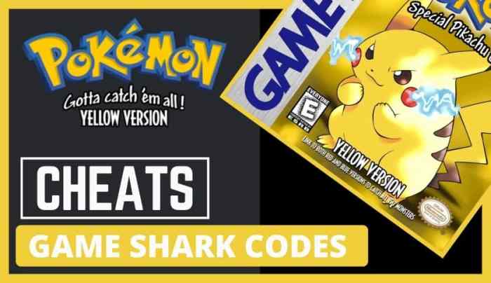 Pokemon yellow cheats gbc