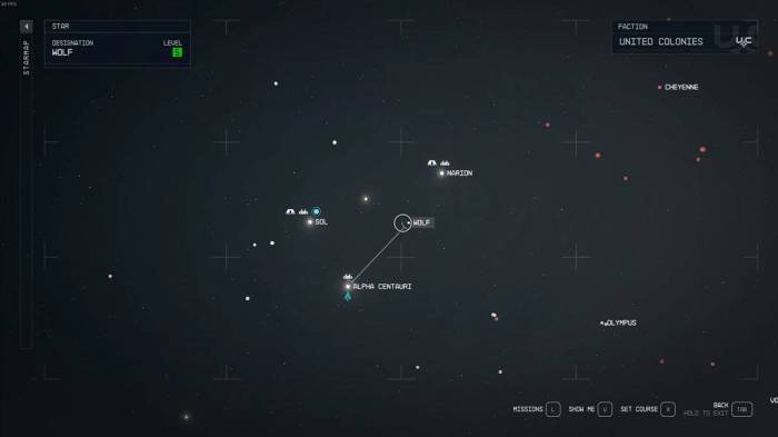 Starfield the wolf system