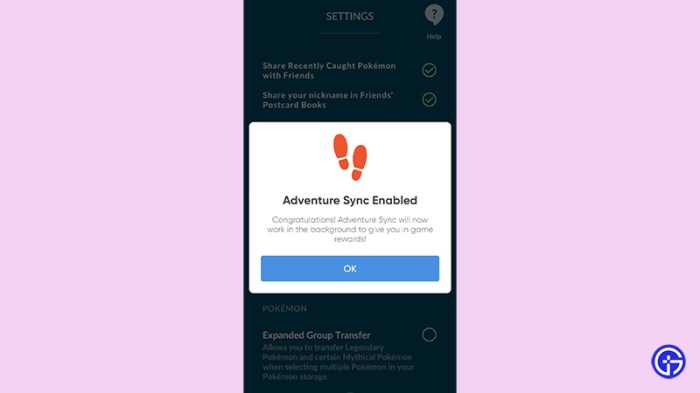 Adventure sync not working