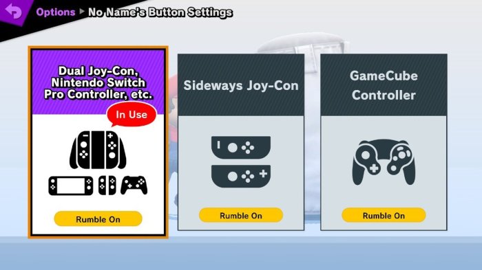 Smash bro switch controls